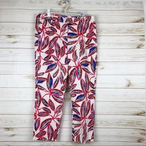 J. Crew Tropical Leaf Print Capris Pants